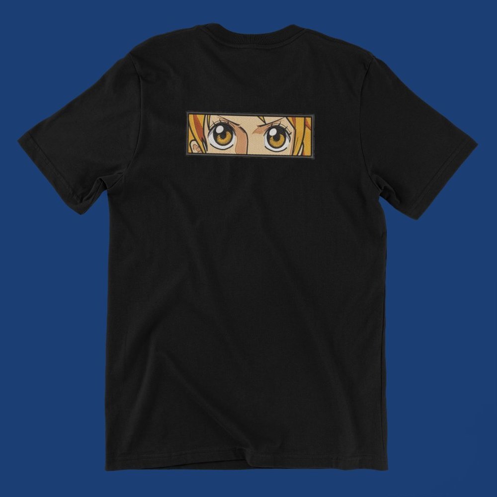 New- White&black Embroidered anime box T-shirt